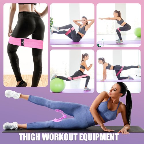 Thigh Master Thigh Exerciser for Women, Enhanced Resistance Hip and Pelvis Trainer, Inner Thigh Exercise Equipment Kegel Exercise Products for Women Home Gym(Purple)