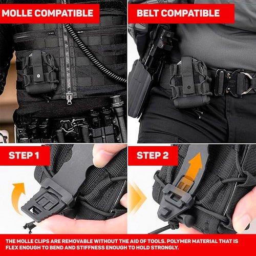 G-Wrap Double Handcuff Pouch – Tactical Nylon 1680D Reinforced Case with Metal Snap & Velcro Closure – MOLLE & Duty Belt Compatible – Professional Gear for Police, Security & Tactical Use