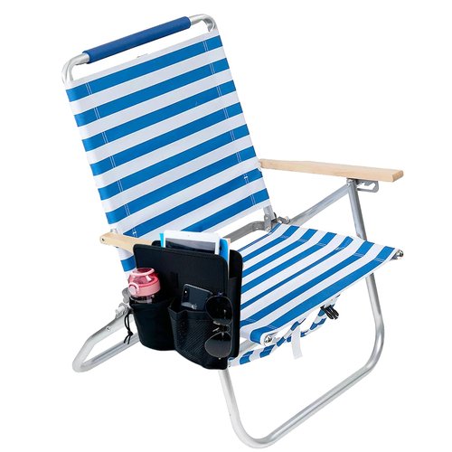 Pikpops Beach Chair Cup Holder, Camping Side Hanging Organizer Pouch, Armrest Caddy Pocket Attachment for Water Bottle, Tumbler, Tablet, Snacks