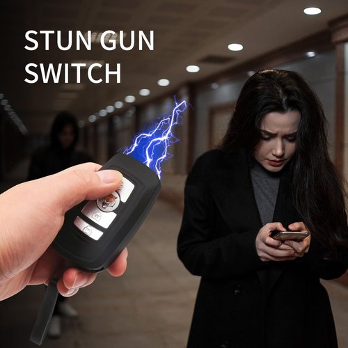 bybabz Mini Stun Gun with LED Flashlight,Rechargeable Stun Guns Self-Defense with LED Flashlight,Rechargeable Stun Gun for Woman