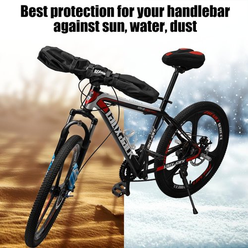 Besudo 2-Pack Handlebar Cover Ebike Transport Protection - Handlebar Protective Cover Handlebar - Bicycle Handlebar Cover - Bicycle Cover for Rear Rack Handlebar Rain Protection-30-B2