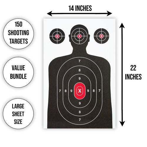 150 Pack Paper Shooting Target for Gun Range Target Practice (150 Pack)
