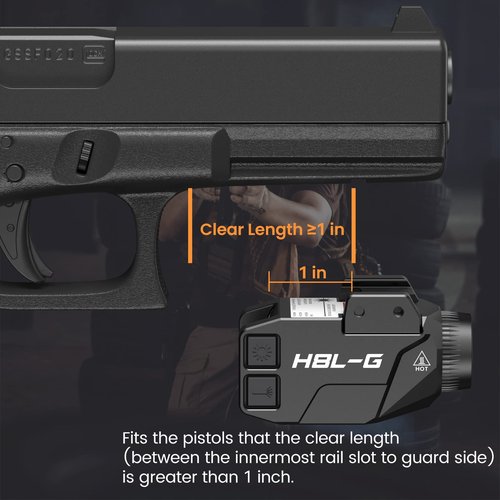 VOTATU 800 Lumens Flashight and IIIA Class Green Laser, H8L-G Tactical Light Laser Combo for Pistol,Handgun