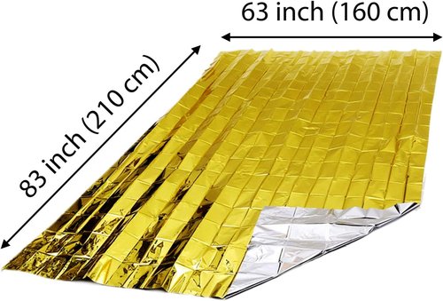 Emergency Mylar Thermal Blankets - 10-Pack (4x Gold, 6x Silver) - Up to 90% Heat Retention - Essential First Aid Kit item for Camping, Hiking and Survival Trips - 83x63inch - Individually Packed