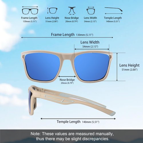 G.O.A.T EYEWEAR Polarized Sunglasses for Men and Women, UV400 Protection, Anti-Fog Lightweight Frame, Comfortable Fit for Driving, Fishing, Running, Outdoor Sports – Blue