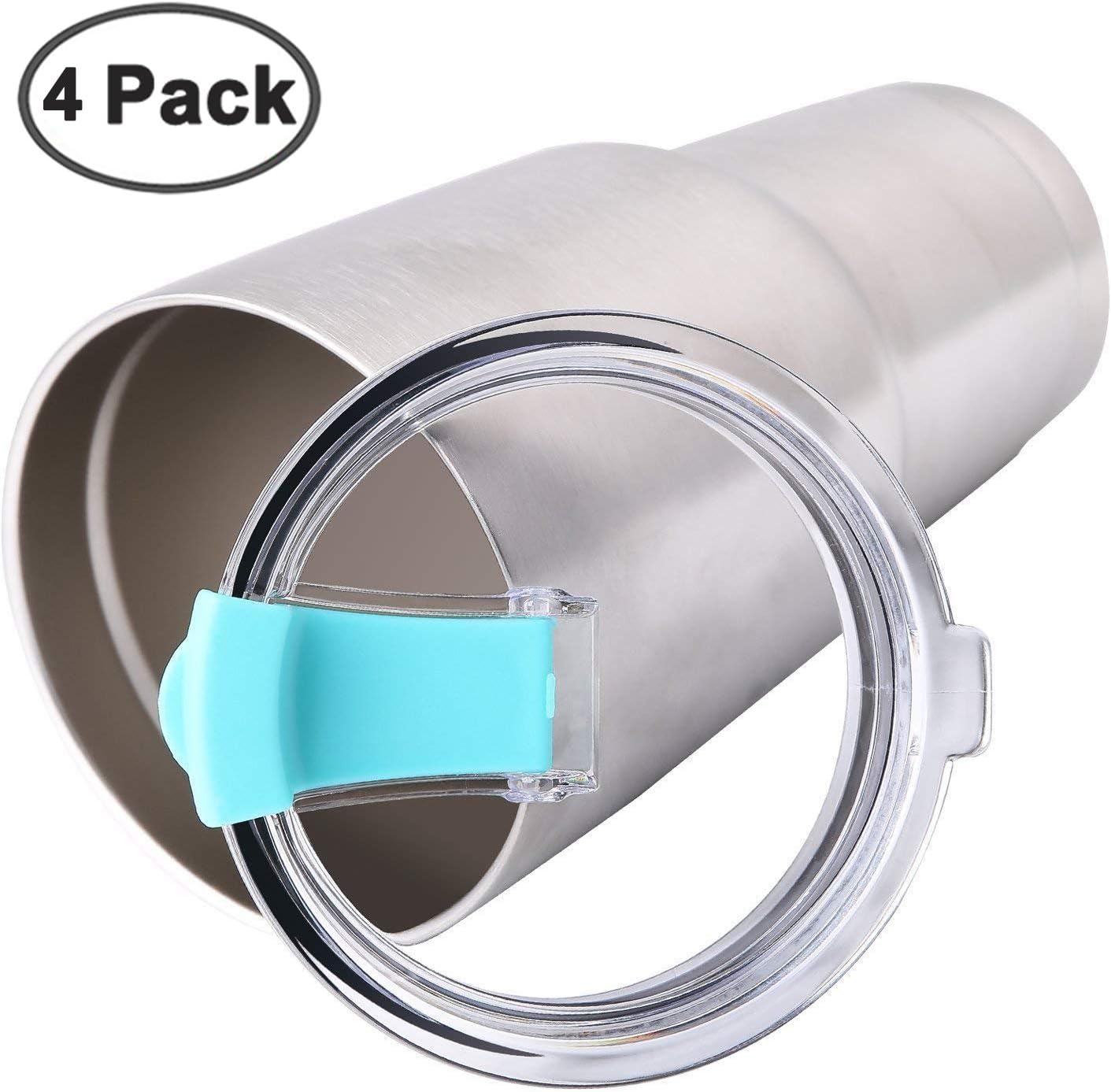 Tumbler Replacement Lids, IHUIXINHE Spill Proof and Splash Resistant Lid for Rambler, Ozark Trail, Straw Friendly (20 OZ)