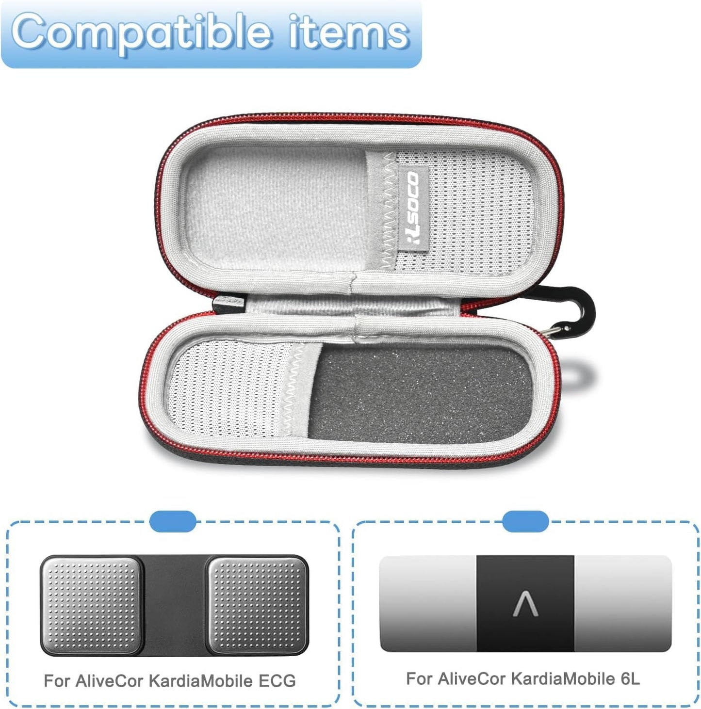 RLSOCO Hard Case for KardiaMobile 6L/6L Max 6-Lead Personal EKG Monitor (Case Only)