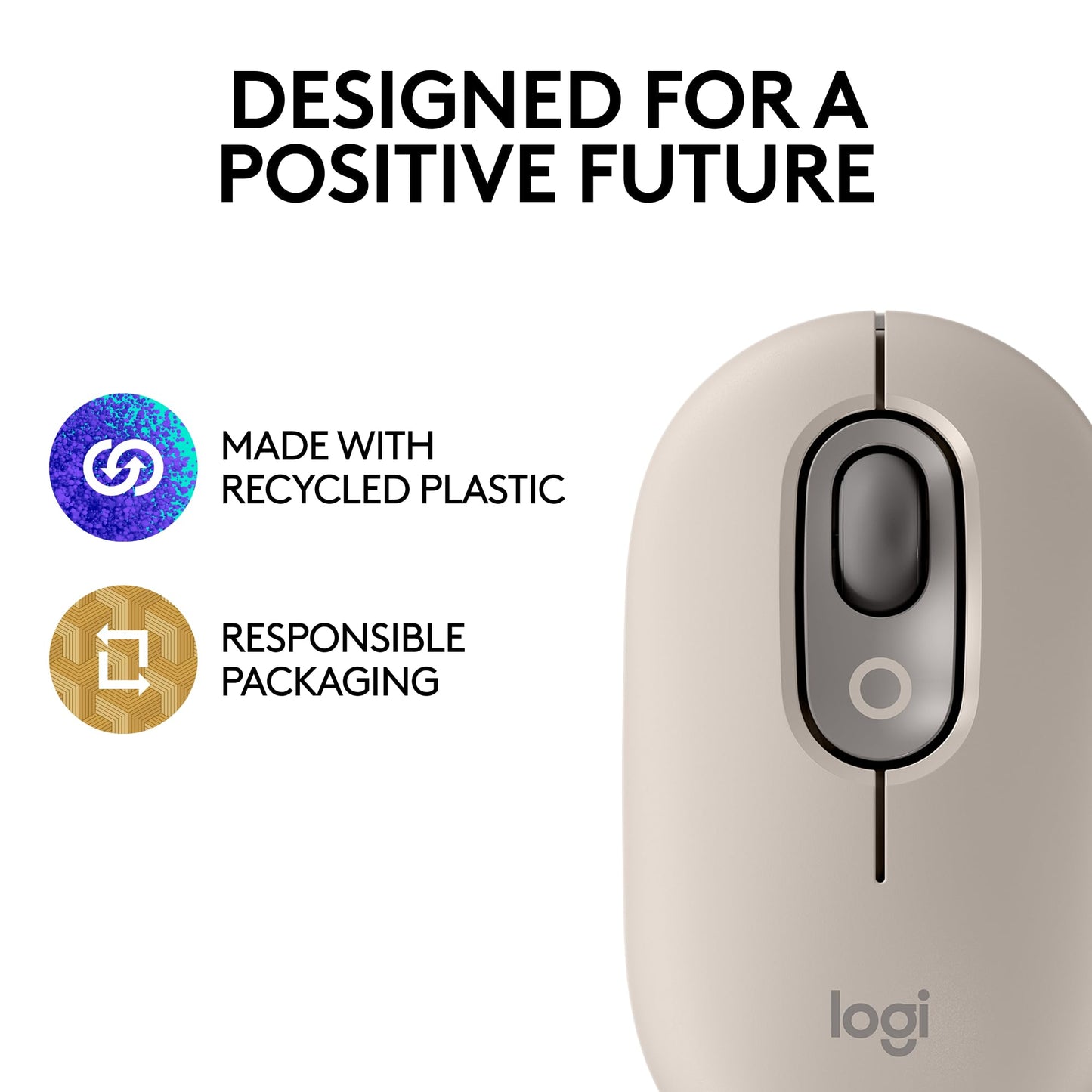 Logitech POP Mouse, Wireless Mouse with Customizable Emojis, SilentTouch Technology, Precision/Speed Scroll, Compact Design, Bluetooth, Multi-Device, OS Compatible - Heartbreaker Rose