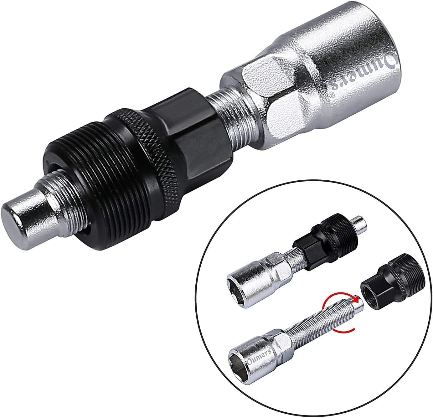 Oumers Bike Crank Extractor and Bottom Bracket Remover With 16mm Spanner Wrench - Bicycle Crank Removal Tool and Arm Remover - Repair Tools Kit