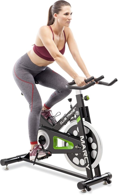Marcy XJ-3220 Club Revolution Exercise Bike for Cardio Fitness - Black