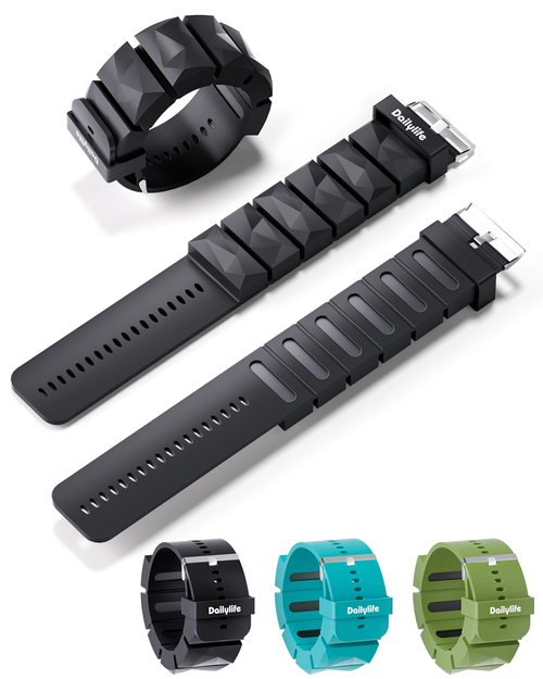 DAILYLIFE Adjustable Ankle Weights Wrist Weights Set (2.2 lbs Pair) Comfortable Silicone Hand Leg Weight Straps, Incremental Leg Arm Weights for Women Men Fitness Pilates Walking Swimming, Black