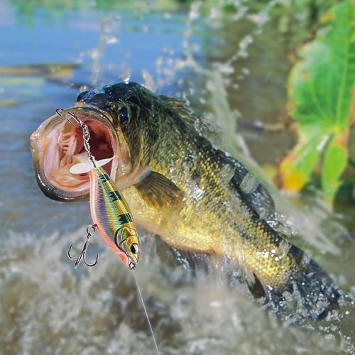 Top Floating Swimming Water Bass Fishing Lures,Fishing Lures with Propellers,Gifts for Men - Fishing Tools & Fishing Bait & Catfish Bait & Trout Lures & Swimbait (Set-1)