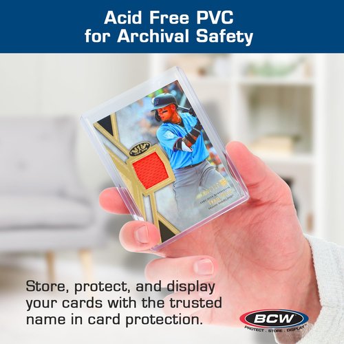 BCW 138 PT. Thick Card Topload Holder - Pack of 10 | Durable Rigid PVC Toploader | Toploaders for Memorabilia, Jersey, Patch, and Relic Cards | Ideal for Collectors and Hobbyists