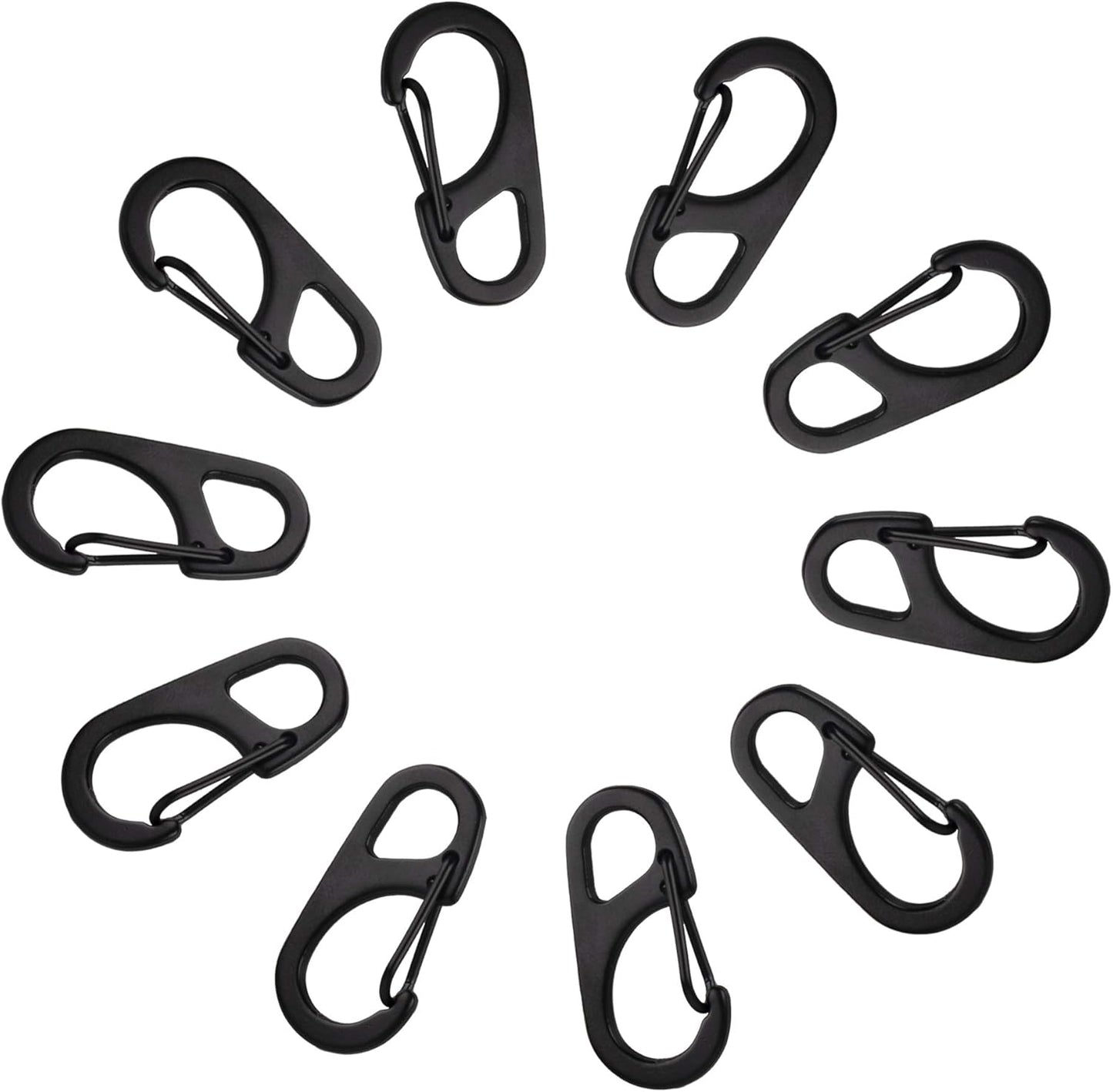 SWATOM Small Mini Carabiner Clip Tiny Spring Snap Hook Keychains Micro Carabiners for Paracord EDC Alloy Key Rings Outdoor Hiking Fishing Camping Backpack Accessories