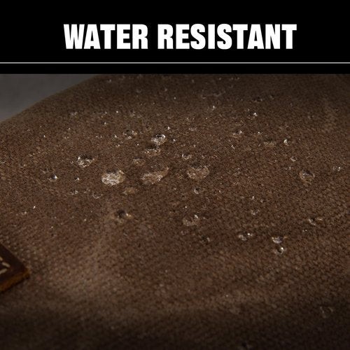 Heavy Duty Waxed Canvas Belt Bag - Waist Pack for Men & Women, EDC Pouch with Zipper, Brown
