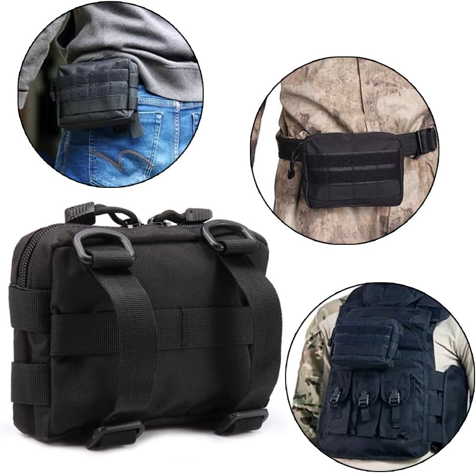 MOLLE Pouches - 2 Pack Tactical Compact Water-Resistant Utility Gadget Gear EDC Pouch