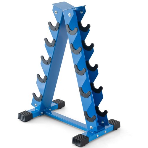 ACENFC Barbell A-Frame Dumbbell Weight Rack, Dumbbell Rack Stand Only, Weight Rack for Dumbbells 5 Tier with 500 LB Weight Capacity, Home Gym Storage Solution (Blue)