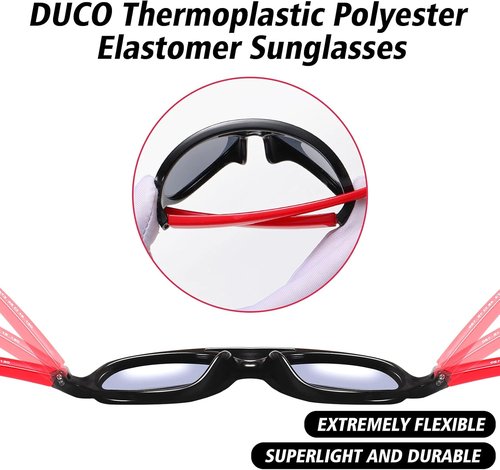 DUCO Polarized Kids Aviator Sunglasses for Boys Girls Flexible Toddler Shades UV Protection Age 3-5 K011