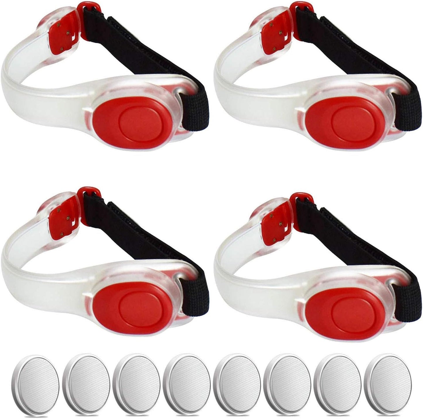 Premium LED Light Up Armband, Reflective Adjustable Wearable Silicone Running Belt Strap/Waterproof Glow in The Dark for Running Jogging Walking Cycling Concert Camping Outdoor Sports