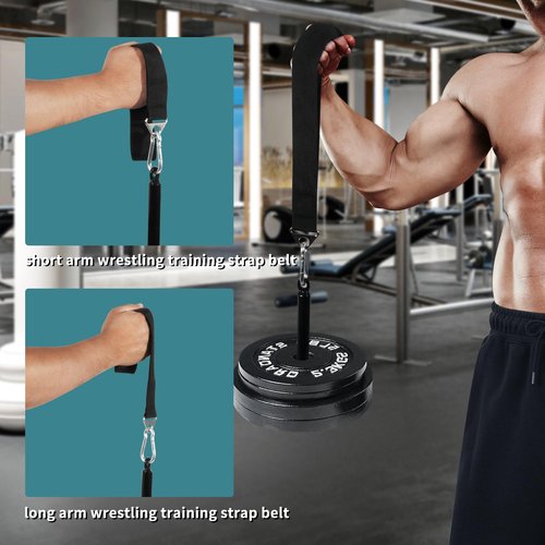 Arm Wrestling Training Strap Belt: Arm Hand Grip Finger Wrist Forearm Exerciser Strengthener Workout Equipment