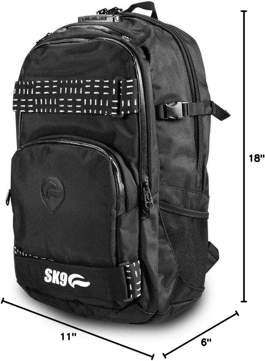 Skunk Nomad Skaters Backpack - Smell Proof - Weather Resistant- With Combination Lock