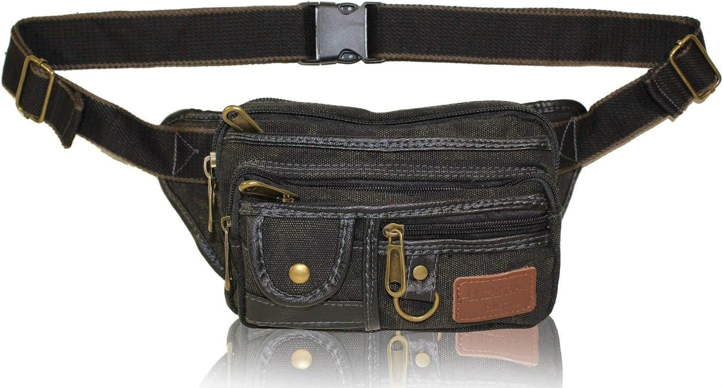 Waist Bag Fanny Pack For Men Travel Pouch For Women Anti Theft Waist Bag Belt Bag Waist Pouch For Travel Workout Running Hiking (Black 1106L)