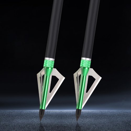 NorthSpoor 14-pcs 30-Inch Carbon Arrows,with 100-Grain Hunting Broadhead, Arrow with Removable Tips Shaft Spine 500 for Both Compound Bow and Recurve Bows