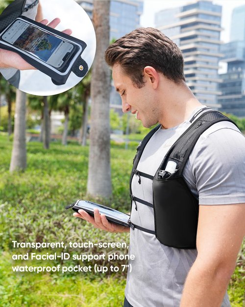 Zelvot Running Vest Soft Flask, BPA-Free 500ml Collapsible Water Bottle for Hydration Backpack, Folding Running Water Bottle for Running Hiking Cycling Climbing (White, 500 ML)