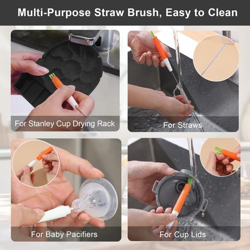 SISAYWEY Water Bottle Drying Rack, Silicone Tumbler Drying Rack, Baby Bottle Dryer Holder, Cup Dryer for Stanley 20/30/40 oz, Mugs, Glasses