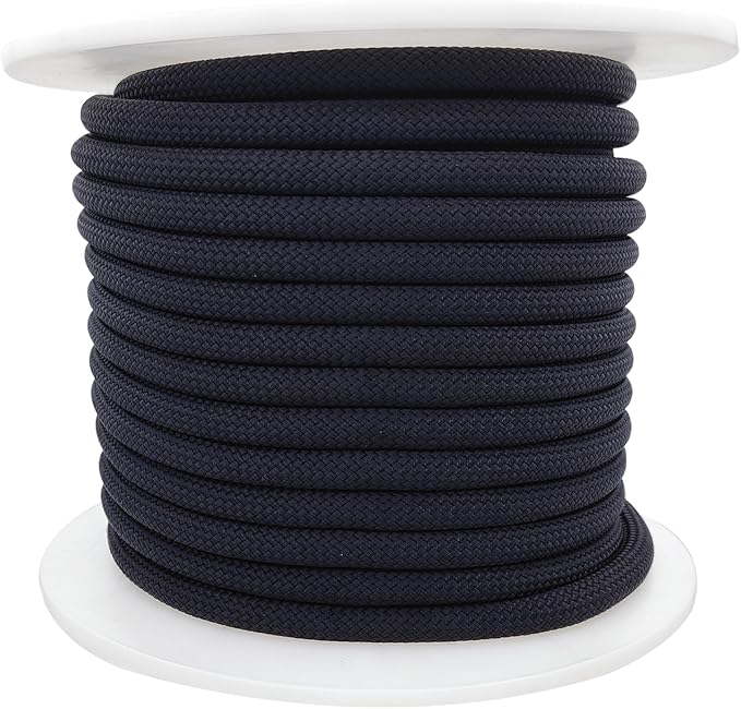 Ritafc Climbing Static Rope UIAA Rappelling Rope 11mm 100FT Static Line Nylon Kern Mantle Rope for Rock Climbe, Mountain Tree Climb, Hauling, Rescue Equipment