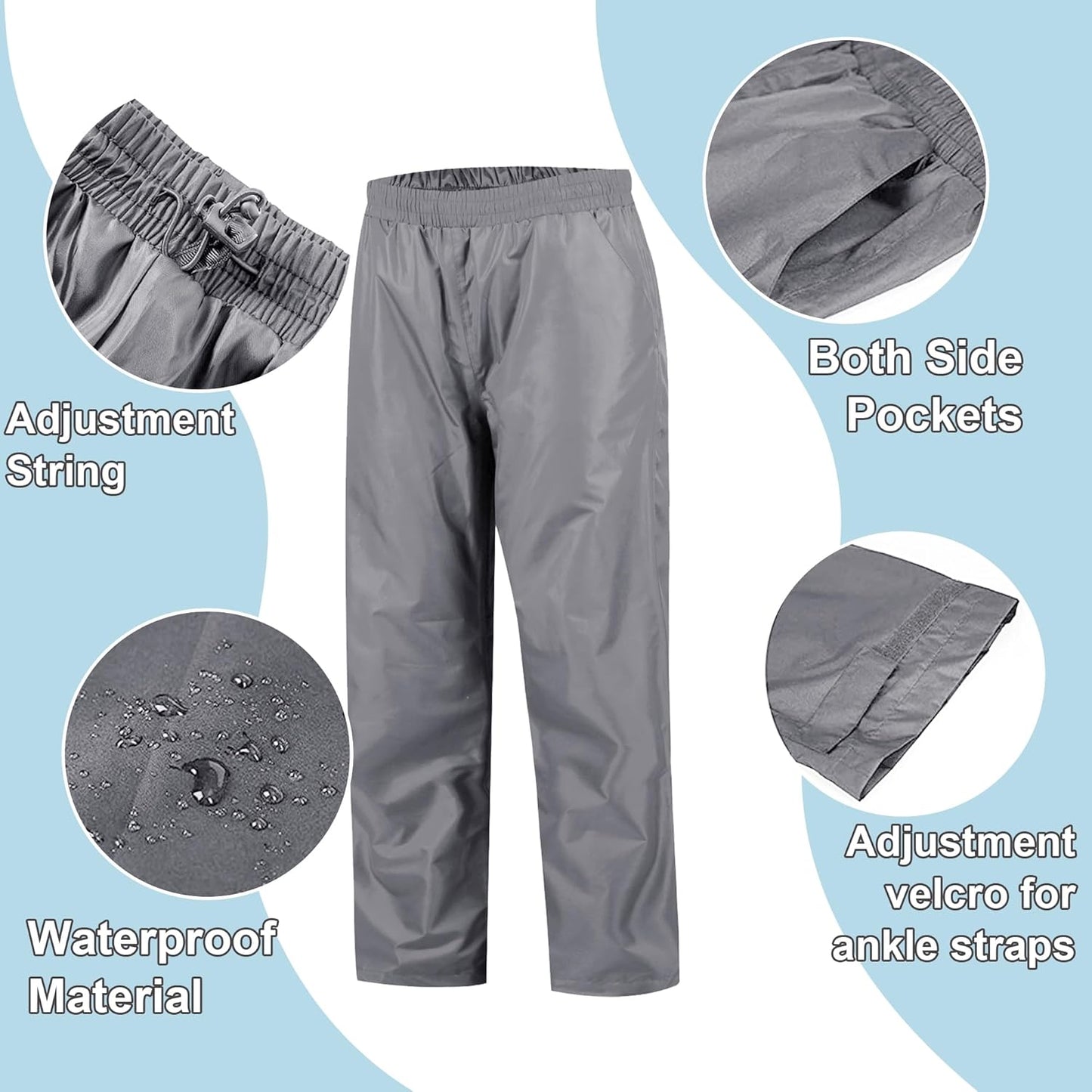 SWISSWELL Kids Rain Gear Boys Girls Youth Waterproof Rain Suit Breathable Reflective Raincoat and Pants