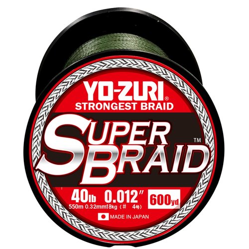 Yo-Zuri Superbraid 600 yd Floating Braid, Dark Green, 40 lb