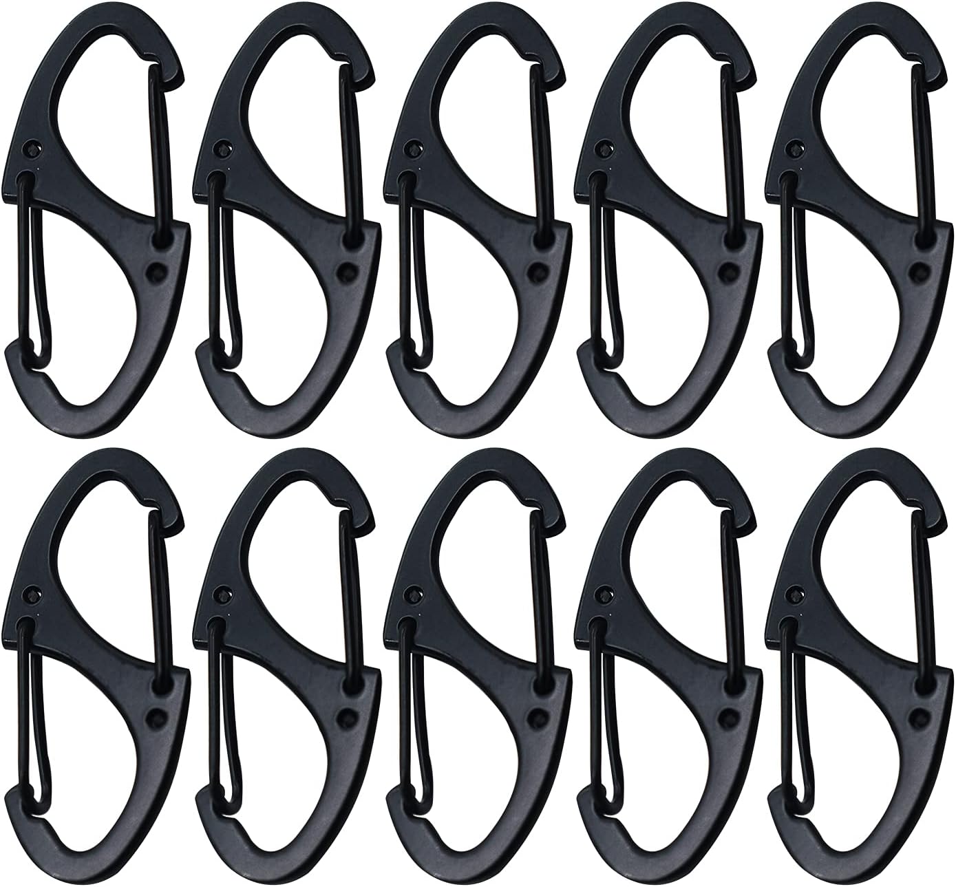 Small Carabiner Clips 1.6 inch(41mm) Metal Double Sided Spring Gate Snap Hooks Keychain Clasp Accessories