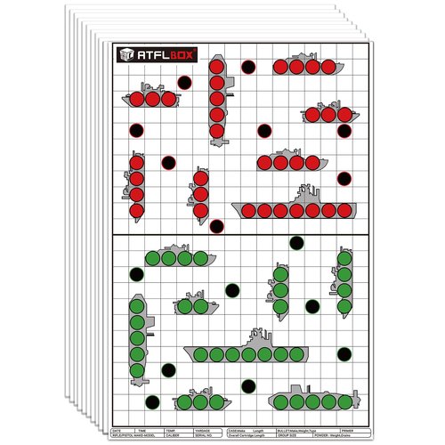 Atflbox 17X25 Inch Battle Target, Highly Visible and Bright Game Targets, Rifle Boats Paper Shooting Targets for Shooting Range or Outdoor Shooting Practice (25 Pack)