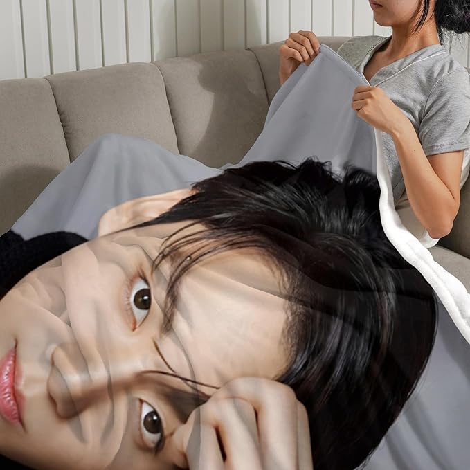 Jung Kook Blanket 60"X80" Soft and Comfortable Warm Fleece Throw Full Picture of Idol Group Blankets Yoga Blankets Beach Blanket Picnic Blankets Gift for Dorm Room Decor Sofa Bed Camping Travel