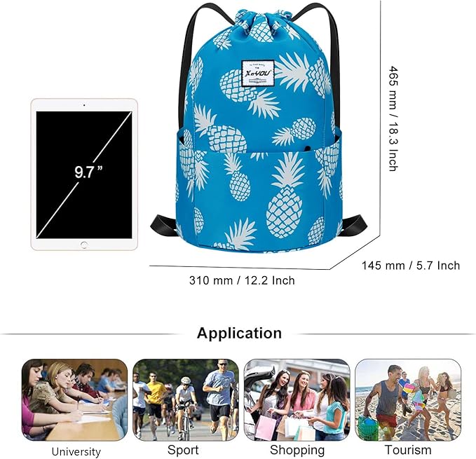 XEYOU Drawstring Sports Backpack Lightweight Gym Yoga Sackpack Shoulder Rucksack Casual Outdoor Daypack for Women and Men