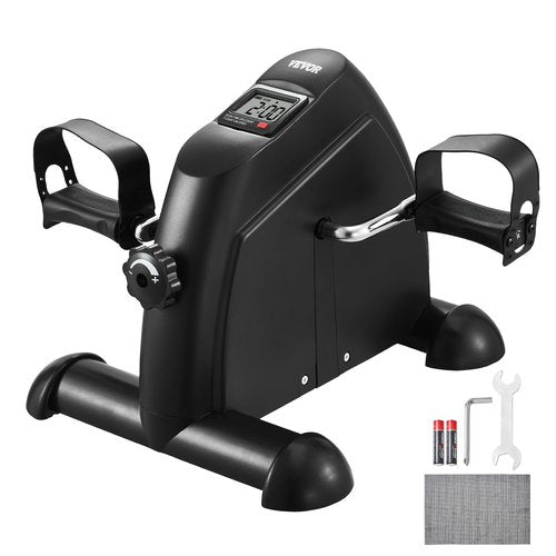 VEVOR Under Desk Bike Pedal Exerciser, Mini Exercise Bike for Arm/Leg Exercise, Multi-level Resistance Pedal Exerciser for Home Office Workout, Cycling Portable Peddler with LCD Display & Non-Slip Mat