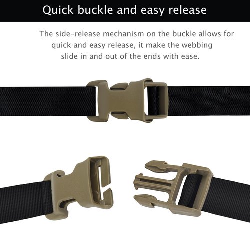 Qavctw 2x 1'' Buckle Quick Side Release Buckle for Tactical Vest Backpack Bag with 1in/2.5cm Webbing Straps