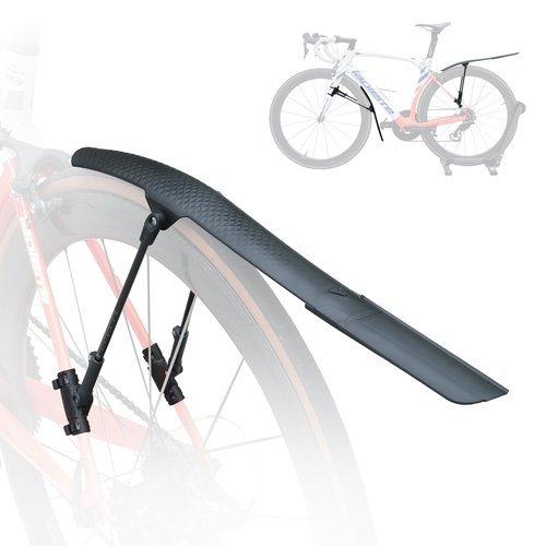 Saurka Road bike fender Adjustable Angle- Pneumatic lightweightMud protection700C bike, gravel bike general purpose- Easy to installAppearance High diamond texture(Front and Rear 2 Parts)