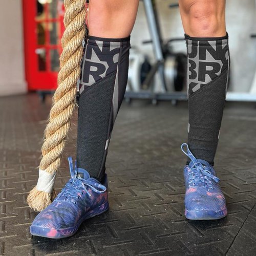 UBK MADE Shin Sleeves Pro Reflective 7mm Neoprene, Deadlift, Rope Climb, Box Jumps for Men and Women(ONE Piece) (L/XL)