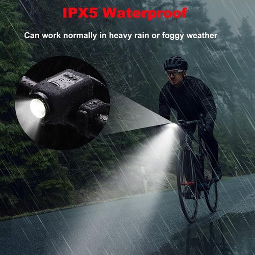 AaiLucky Electric Bike Horn and Bike Light 2 in 1, 110dB Bicycle Horn Rechargeable Bicycle Scooter Headlight for Night Riding, Bicycle Light with Horn for Adults Kids, 5 Sound Modes, Waterproof