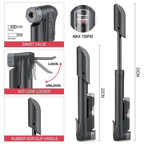 Bicycle Repair Tool Kit with Bike Pump & Saddle Bag - Bike Tool Kits for Repair and Maintenance at Home or on the Road - Bike Tire Repair Kit