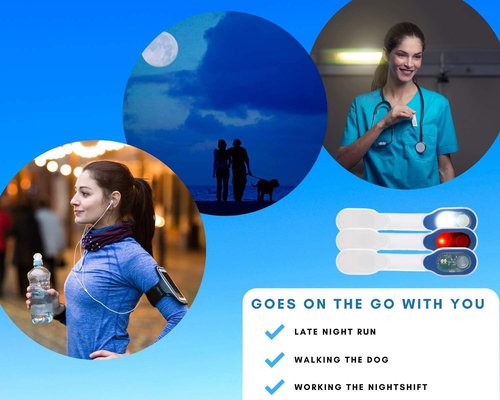Clip-on Magnetic LED Safety Light - Rechargeable, 4 Light Modes. Perfect for Nurse, Badge, Hiking, Dog Walking, Running, Jogging, Doctors, Nurses, EMTs, Police, Mechanics