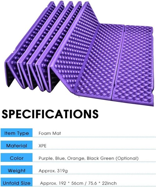 Dilwe Foam Sit Mat, Lightweight Folding Pads for Yoga, Exercise, Camping & Hiking