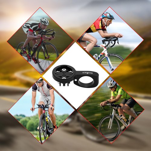 BIKOOCO Bike GPS Computer Mount- Short Version Bike Computer Mount for Aero Bars, Black Aluminium Bike Mount for Garmin,for Combo & for GoPro Action Camera