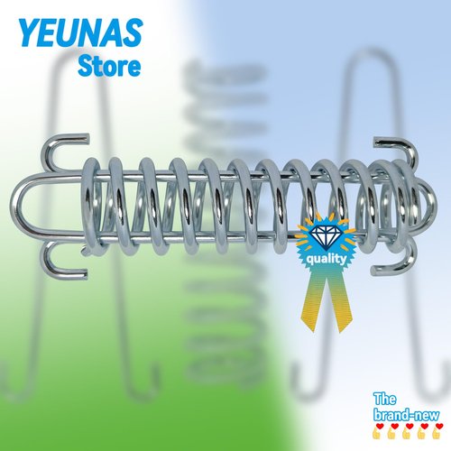 YEUNAS Camping Tent Spring, Stainless Steel Rope Tensioner Awning Fixed Hook Buckle, Portable Camping Tent Fixed Buckle, Outdoor Camping Spring Buckle (6 Pack)