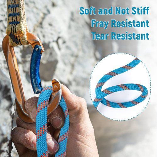 Arborist Rope Climbing Rope 48 Strands 1/2 Inch Tree Rope for Climbing Tree Swing Pulling Sailing
