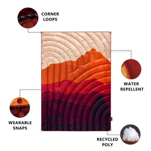 hotkoko Camping Blanket,Lightweight Puffy Blanket Camp Blanket for Outdoor,Traveling, Stadium, Hiking, Picnics