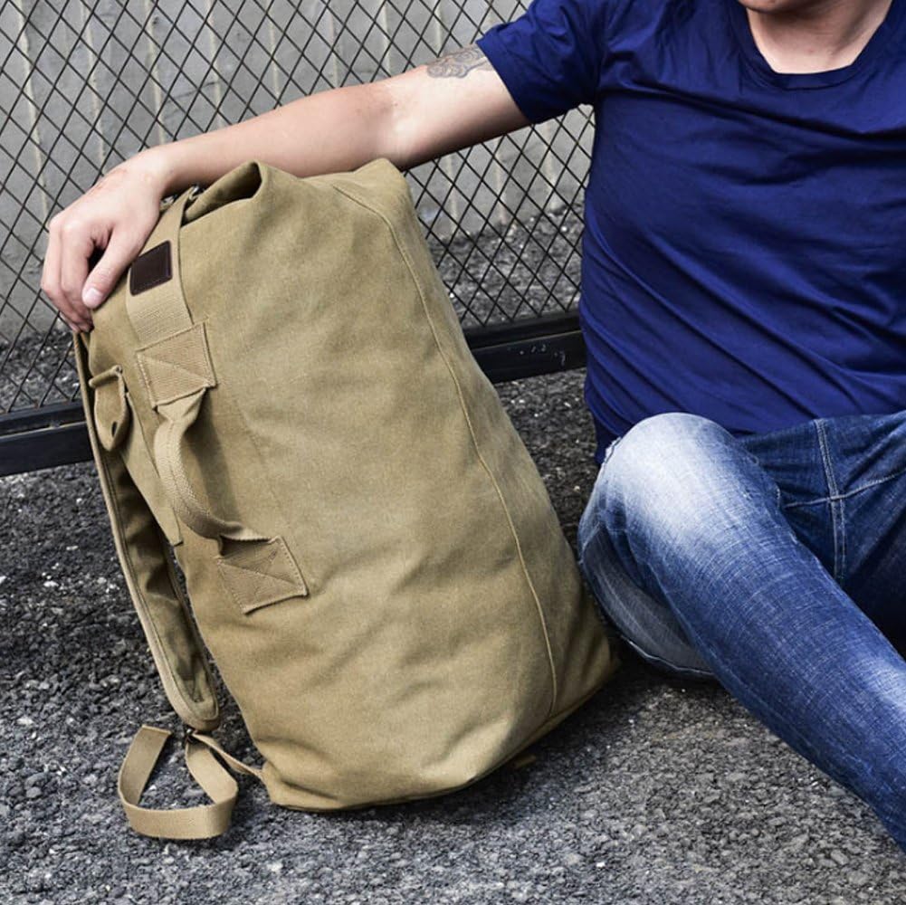 Military Duffel Bag Top Load Double Strap Canvas Backpack Army Travel Big Size