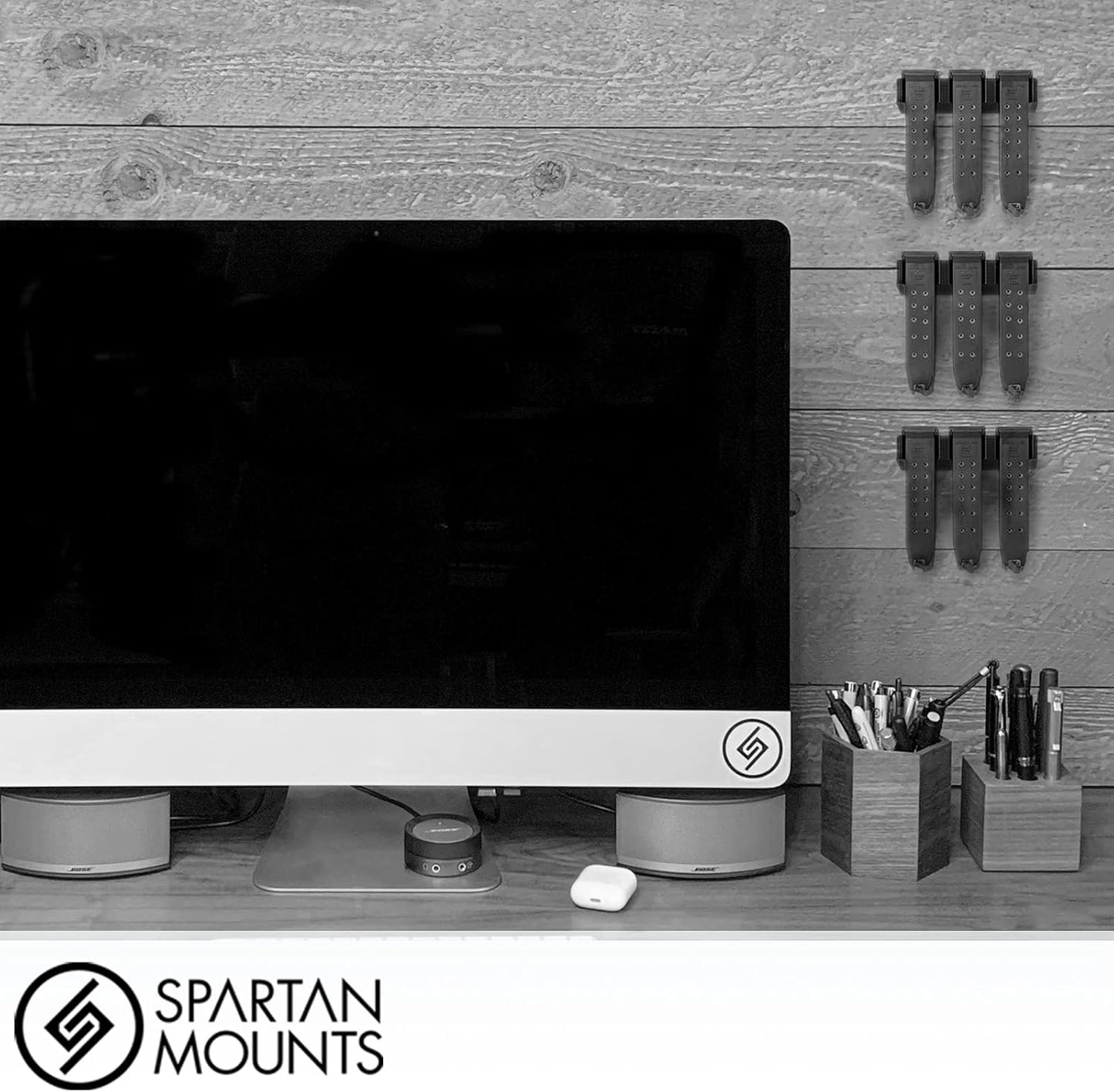 Spartan Mounts Compatible with Glock Magazines | Firearm Accessories, Wall Mount Mag Display for Gun Room, Ammo Storage, Gun Safe Armory Tactical.